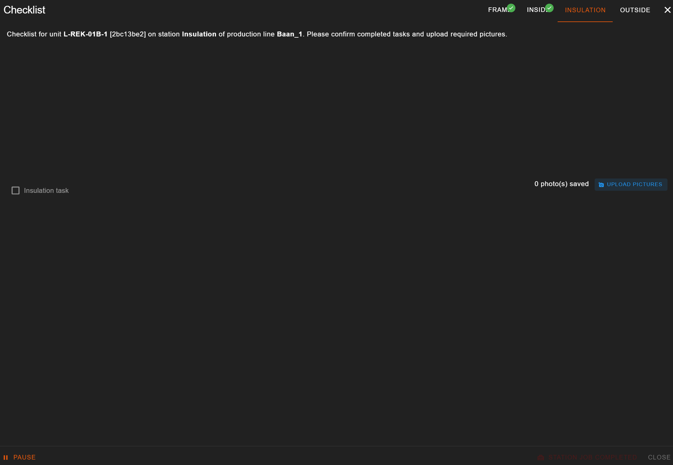 Checklist Dialog
